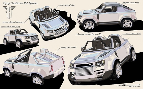 Британский шик: кабриолет Flying Huntsman 90 Spyder на базе Land Rover Defender 90