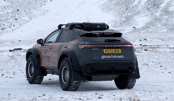 Электромобиль Nissan Ariya проехал от Северного до Южного полюса