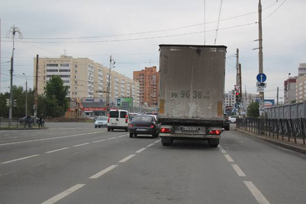 Ширина полосы движения  значения, определенные ГОСТом