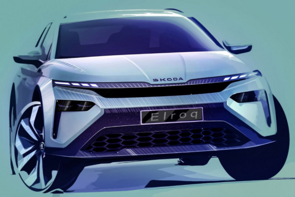 Электрический кроссовер Skoda Elroq показали на рисунках Электрический кроссовер Skoda Elroq показали на рисунках